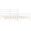 vidaXL Bed Frame without Mattress White 200x200 cm Solid Wood Pine