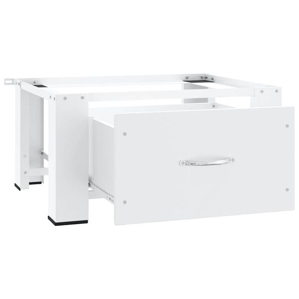 vidaXL Washing Machine Pedestal with Drawer White
