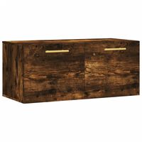 vidaXL Wall Cabinet Smoked Oak 80x36.5x35 cm Engineered Wood