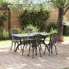 vidaXL Garden Dining Set 5 pcs Black Aluminium