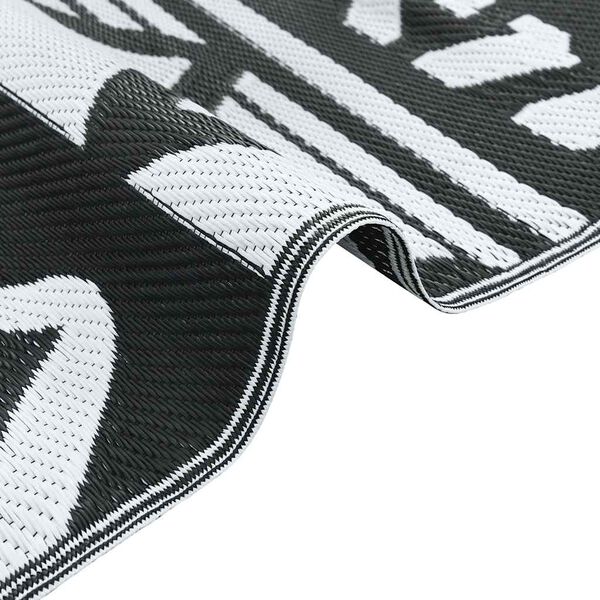 vidaXL Outdoor Rug ARAKIL Black 120x180 cm PP