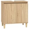 vidaXL 3 Piece Bathroom Furniture Set Sonoma Oak Engineered Wood