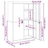 vidaXL Storage Cabinet 2 pcs White 90 x 40 x 140 cm Steel