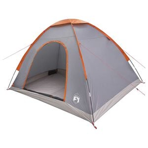 vidaXL Camping Tent with Roof Grey and Orange 275 x 215 x 125 cm