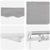 vidaXL Retractable Awning Light Grey 350 x 250 cm Fabric and Steel