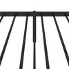 vidaXL Metal Bed Frame without Mattress with Headboard Black 100x190cm