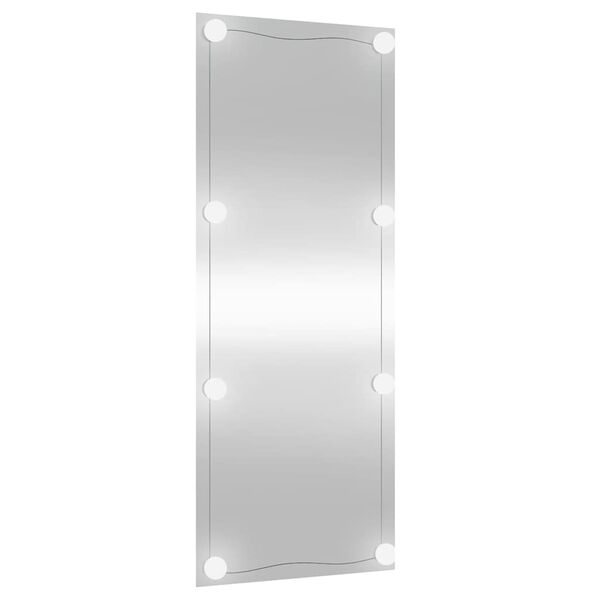 vidaXL Wall Mirror with LED Lights 40x100 cm Glass Rectangle