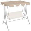 vidaXL Replacement Canopy for Garden Swing Beige 188/168x145/110 cm