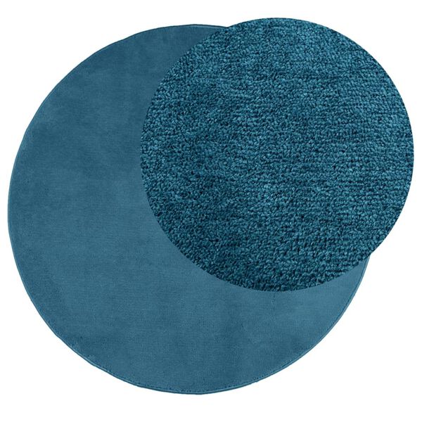 vidaXL Rug OVIEDO Short Pile Turquoise &Oslash; 100 cm
