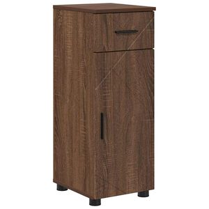 vidaXL Bathroom Cabinet with Drawer Brown Oak 30 x 35 x 80 cm