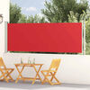vidaXL Patio Retractable Side Awning 117x600 cm Red