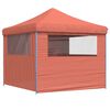 vidaXL Foldable Party Tent Pop-Up with 4 Sidewalls Terracotta