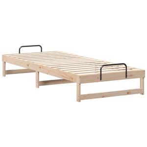 vidaXL Bed Frame Brown 80 x 220 cm Solid Pine Wood