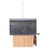 dobar Bird Nesting Box "Amber" with Zinc Rounded Roof Natural and Silver