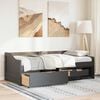 vidaXL Day Bed with 3 Drawers without Mattress IRUN Black 90x200 cm