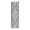 vidaXL Rug Dark Grey 80x300 cm Cotton
