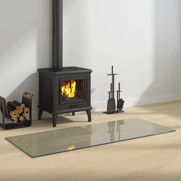 vidaXL Fireplace Glass Plate Rectangular 120x50 cm