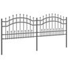 vidaXL Garden Fence Grey 240 x 118 cm Powder-coated steel