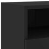 vidaXL 5 Piece TV Wall Units Black Engineered Wood