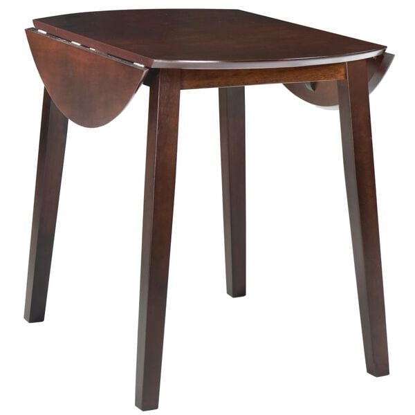 vidaXL Drop-leaf Dining Table Round MDF Brown