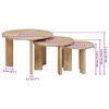 vidaXL Nesting Coffee Tables 3 pcs Black Solid Mango Wood