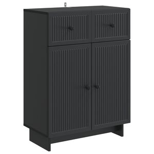 vidaXL Sideboard with Drawer Black 66 x 34.5 x 90 cm Engineered Wood