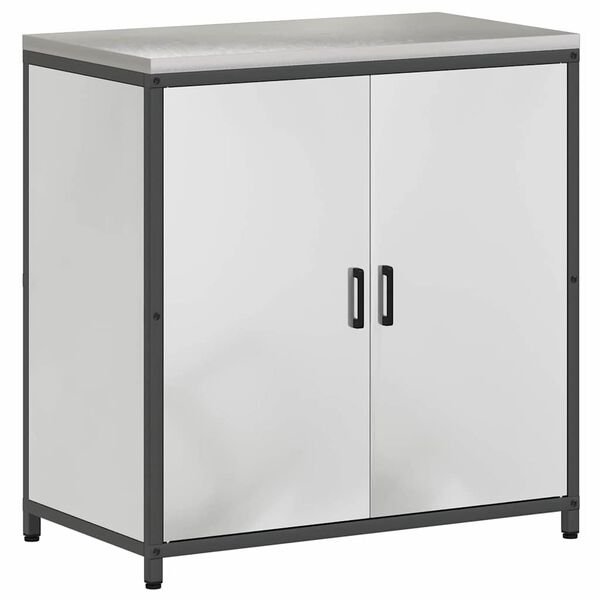 vidaXL Kitchen Storage with Shelf Silver 90 x 50 x 92 cm Steel