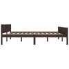 vidaXL Bed Frame without Mattress Dark Brown 180x200 cm Super King Solid Wood
