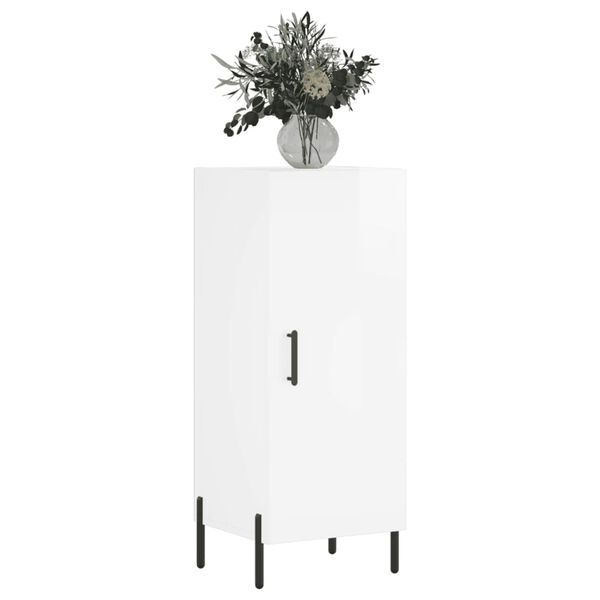 vidaXL Sideboard High Gloss White 34.5x34x90 cm Engineered Wood