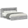 vidaXL Bed Frame with Storage Grey Sonoma 200 x 200 cm Engineered Wood