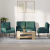 vidaXL Sofa Sets 3 pcs Dark Green 115 x 56 x 80 cm Plywood