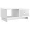 vidaXL Coffee Table High Gloss White 90 x 50 x 40 cm Engineered Wood