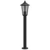 vidaXL Outdoor Floor Lamps 3pcs Black 80 cm Stainless Steel