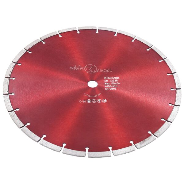vidaXL Diamond Cutting Disc Steel 350 mm