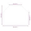 vidaXL Fireplace Glass Plate Hexagon 80x60 cm