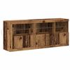 vidaXL LED Sideboard Old Wood 162 x 37 x 67 cm Engineered Wood