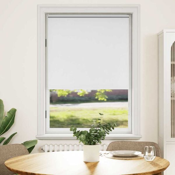 vidaXL Roller blind blackout 84.4x175 cm Fabric Width 80 cm white