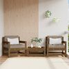 vidaXL Garden Chairs with Cushions 2 pcs Honey Brown Solid Wood Pine