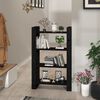 vidaXL Book Cabinet/Room Divider Black 41x35x160 cm Solid Wood Pine