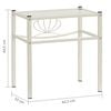 vidaXL Bedside Cabinet White&Transparent 42.5x33x44.5 cm Metal & Glass