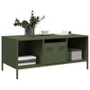 vidaXL Coffee Table Olive Green 101.5x50x43.5 cm Cold-rolled Steel