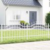 vidaXL Garden Fence White 115 cm Powder-coated steel
