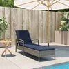 vidaXL | Sun Lounger | Reclining Grey 63 x 200 x 81 cm Poly rattan