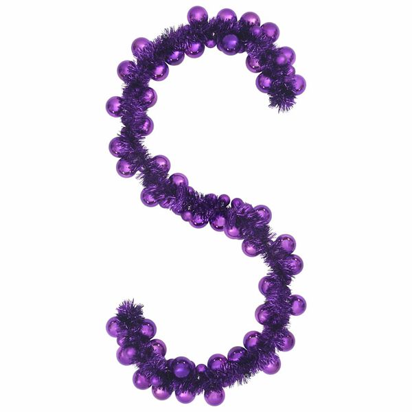 vidaXL Christmas Ball Garland Lilac 186 cm Polystyrene