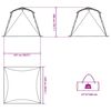 vidaXL Beach Tent 4-Person Grey Quick Release Waterproof