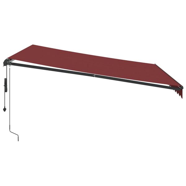 vidaXL Automatic Retractable Awning Burgundy 400x350 cm