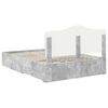vidaXL Bed Frame Concrete Grey 150 x 200 cm Engineered Wood