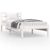 vidaXL Bed Frame without Mattress 75x190cm White Small Single