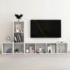 vidaXL 3 Piece TV Cabinet Set High Gloss White Engineered Wood