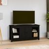 vidaXL TV Cabinet Black 103x36,5x52 cm Solid Wood Pine